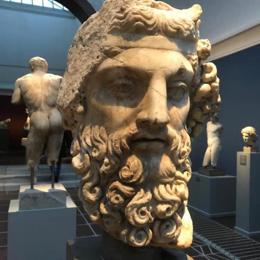 Head of Dionysus Bust | Greek God of Wine | Bacchus Mythology Decor | 12k Resin or Marble composite