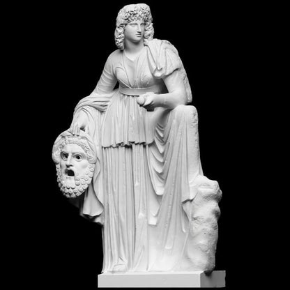 Melpomene Statue | Greek Muse of Tragedy | Theatre & Drama Art | 12k Resin or Marble composite