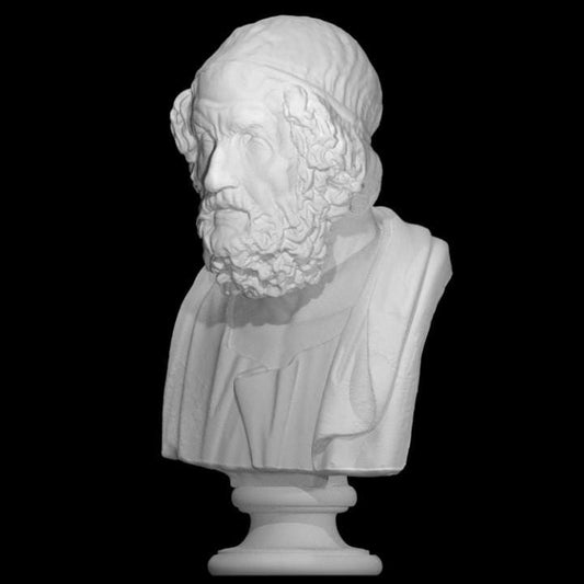 Bust of Homer | Blind Greek Poet | Iliad & Odyssey Author | 12k Resin or Marble composite