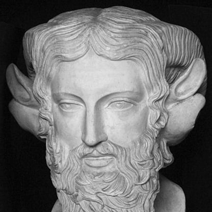 Zeus Ammon Bust | Greek Egyptian Syncretic God | Horned Zeus | 12k Resin or Marble composite