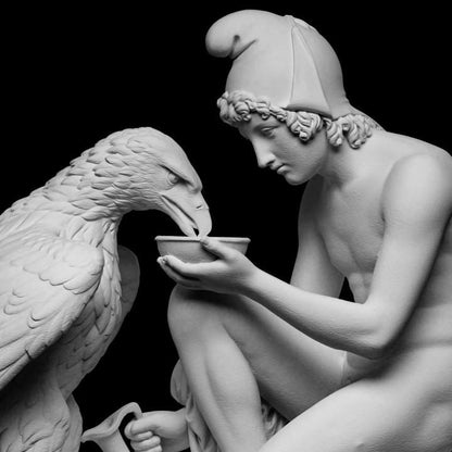 Ganymede with the Eagle Statue | Zeus Myth | Bertel Thorvaldsen | 12k Resin or Marble composite PLA