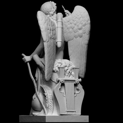 Triumphant Cupid Statue | Amor Vincit Omnia | Roman God of Love | 12k Resin or Marble composite PLA