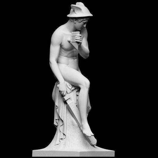 Mercury and Argus Statue | Greek Myth by Thorvaldsen | Roman God Hermes | 12k Resin or Marble composite PLA