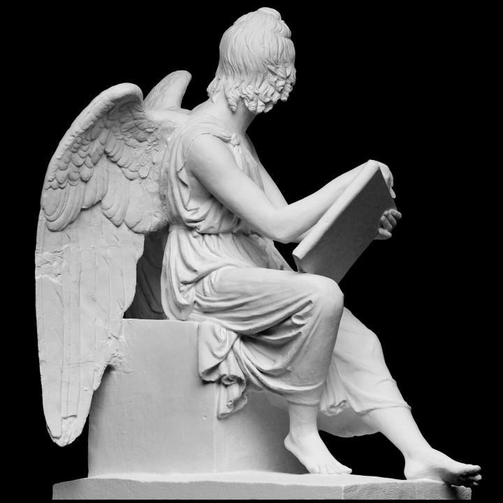 Seated Angel Statue by Thorvaldsen | St. Peter's Basilica Replica | Vatican Art | 12k Resin or Marble composite PLA