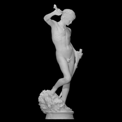 David Vanquishing Goliath Statue | Biblical Hero | Renaissance Art | 12k Resin or Marble composite PLA