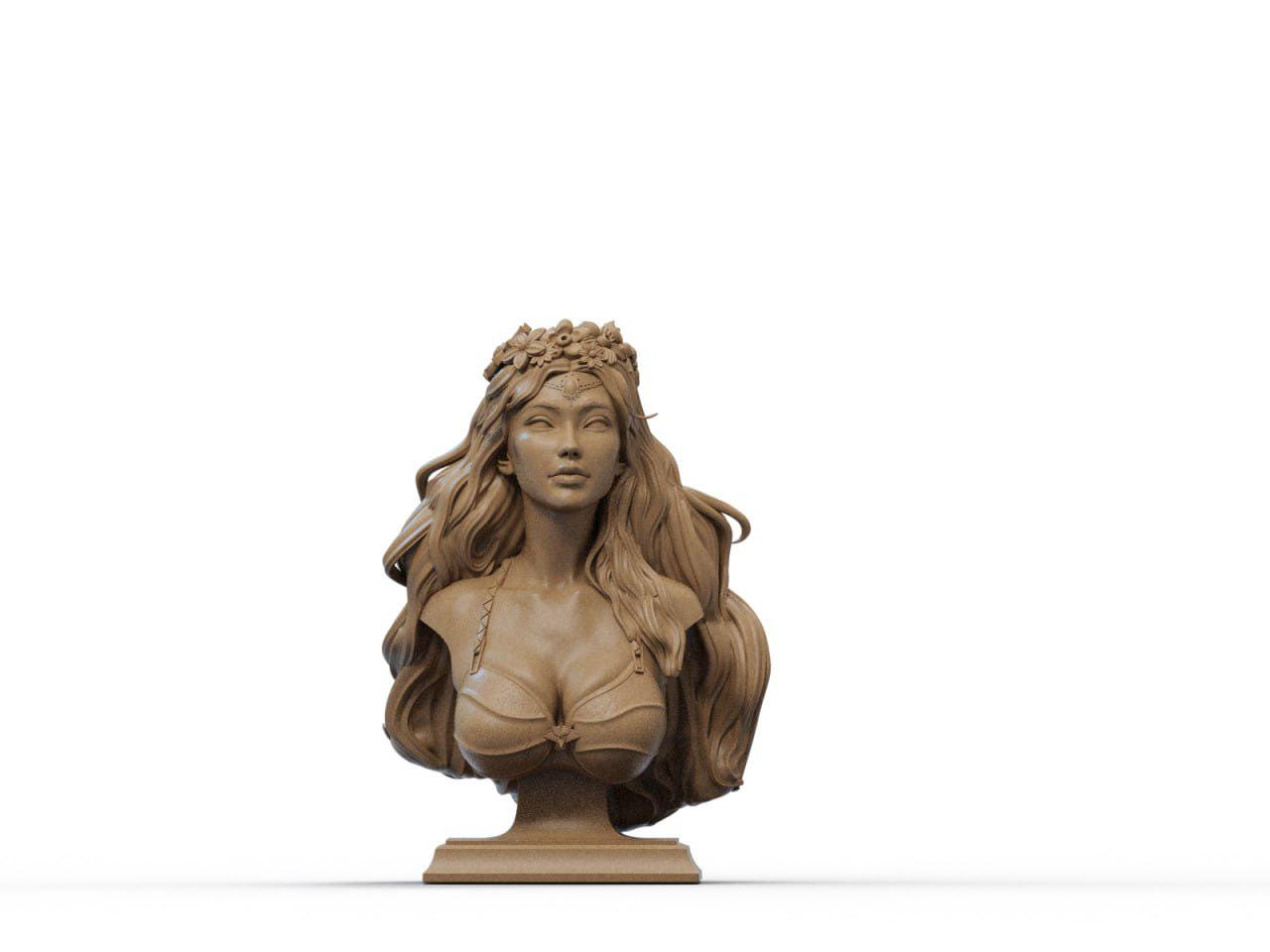 Artemis Bust | Greek Goddess of the Hunt |  Mythology Art | 12k Resin or Marble composite PLA