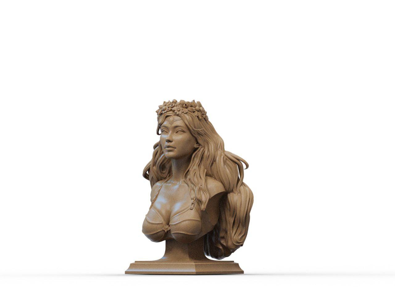 Artemis Bust | Greek Goddess of the Hunt |  Mythology Art | 12k Resin or Marble composite PLA
