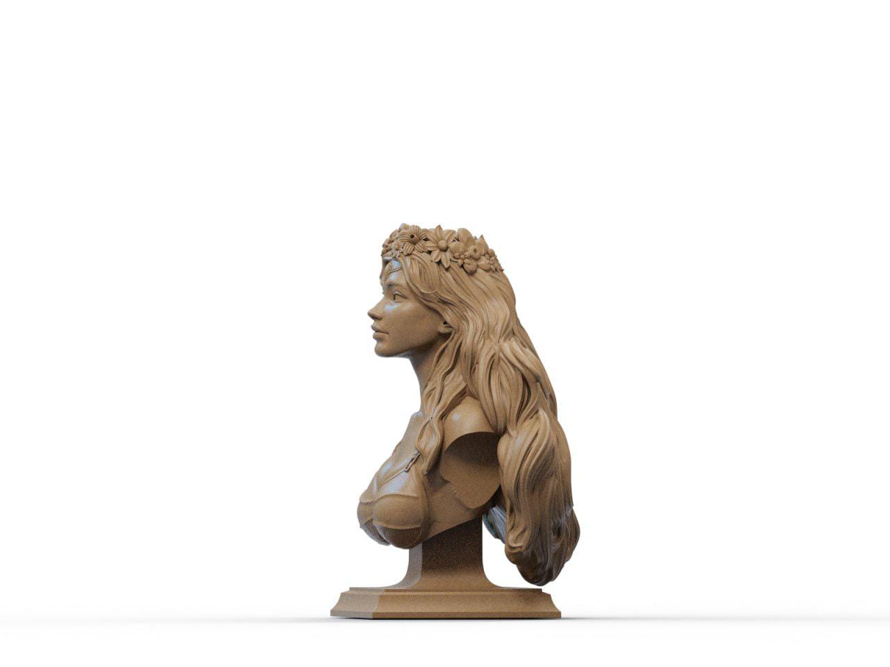 Artemis Bust | Greek Goddess of the Hunt |  Mythology Art | 12k Resin or Marble composite PLA