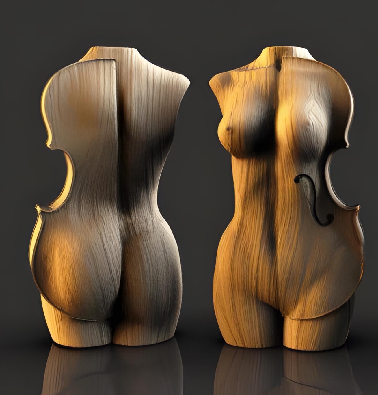 Violin Bust | Abstract Music Statue | Unique Musician Gift Decor | 12k Resin or Marble composite PLA