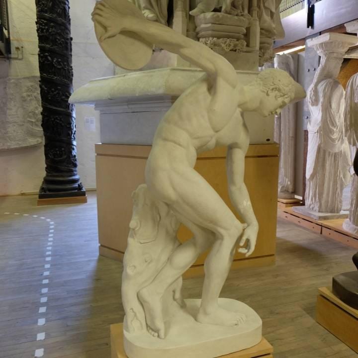 Discobolus Statue (The Discus Thrower) | Myron | Greek Athlete Art | 12k Resin or Marble composite PLA