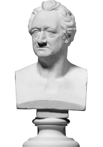 Johann von Goethe Bust by H. Poetschke | German Poet Statue | Weimar | 12k Resin or Marble composite PLA