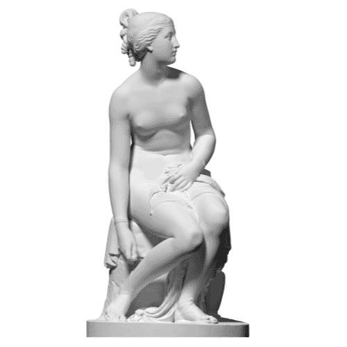 Nymph Preparing For The Bath Statue | Neoclassical Art | Bathing Nymph | 12k Resin or Marble composite PLA