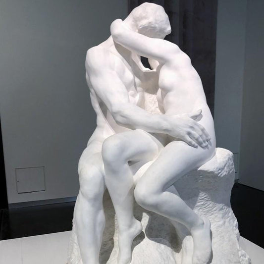 The Kiss Statue by Rodin | Famous Romantic Sculpture | The Lovers | 12k Resin or Marble composite PLA