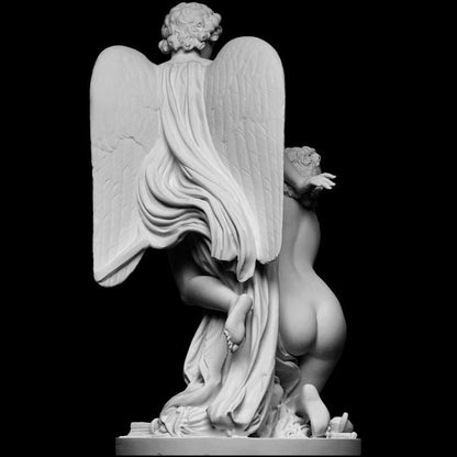 Cupid and Psyche Statue by Canova | The Kiss | Neoclassical Romantic Art | 12k Resin or Marble composite PLA