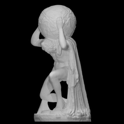 The Farnese Atlas Statue | Greek Titan Holding the World | Stoic Art | 12k Resin or Marble composite PLA