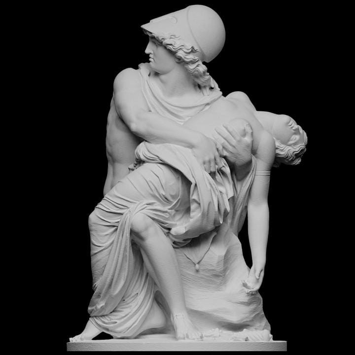 Mars and Venus Statue by Canova | Love Conquers War | Mythology Art | 12k Resin or Marble composite PLA