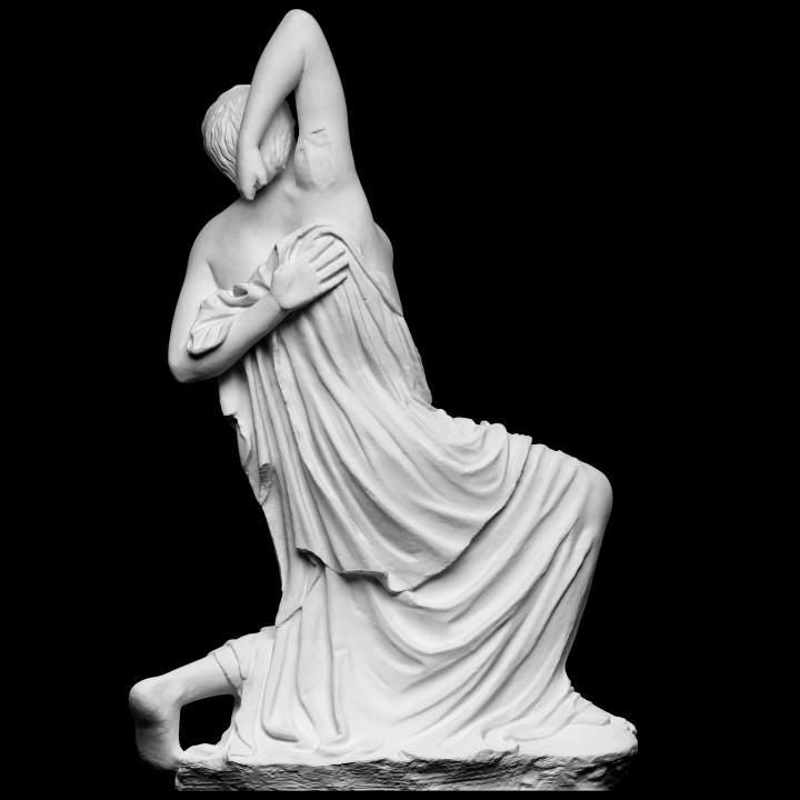 The Dying Niobid Statue | Greek Mythology Tragedy | Ovid's Metamorphoses | 12k Resin or Marble composite PLA