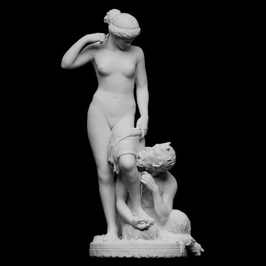 Satyr and Nymph Statue | Greek Mythology | Faun and Nymph | 12k Resin or Marble composite PLA