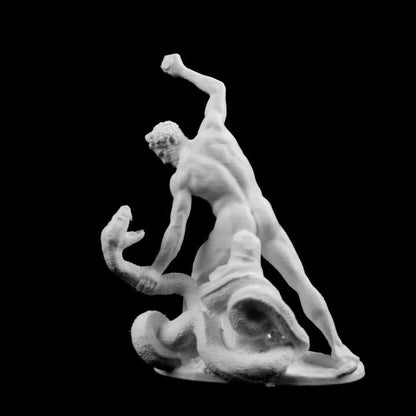 Hercules Fighting Achelous Statue | Greek Myth by Bosio | The Louvre | 12k Resin or Marble composite PLA