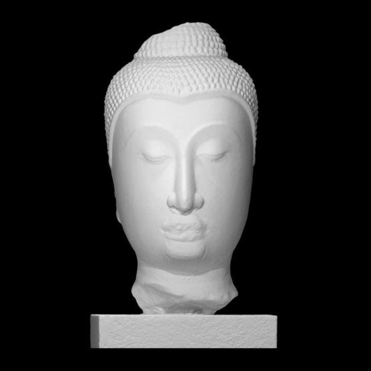 Head of Buddha Statue | Ayutthaya Temple Tree | Zen Spiritual Decor | 12k Resin or Marble composite PLA