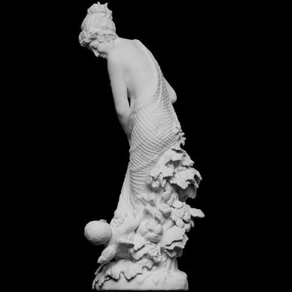 Lover's Net (Reti d'Amore) Statue | Cupid Caught in Net | Art Nouveau | Greek Woman Statue| 12k Resin or Marble composite PLA