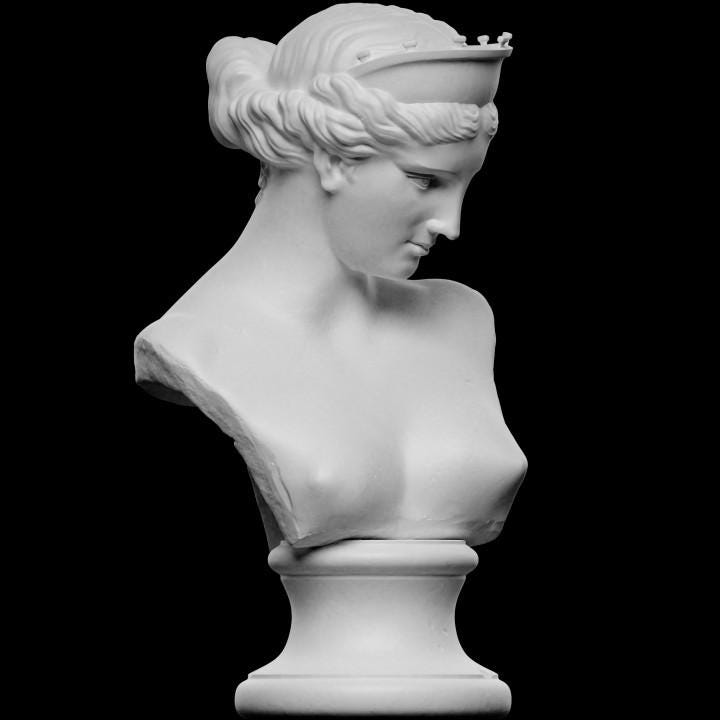 Venus de Capua Bust | Roman Goddess Statue | Naples Museum Replica | 12k Resin or Marble composite PLA
