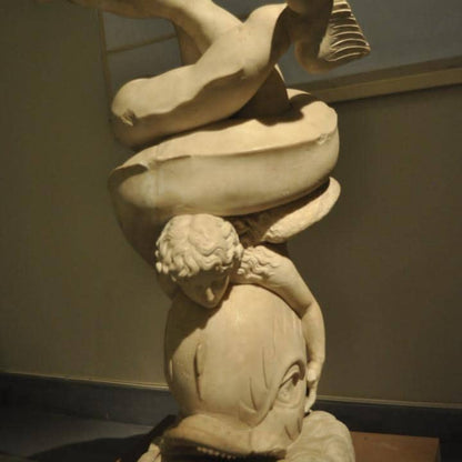 Eros with a Dolphin Statue | Cupid and Dolphin | Roman Mythology Art | 12k Resin or Marble composite PLA