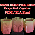 3D Printed Spartan Helmet Pencil Holder: Ancient Greek Desk Organizer