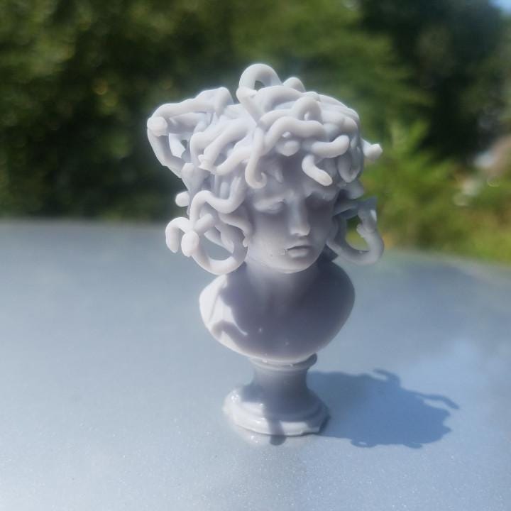 Medusa Bust by Bernini | Musei Capitolini Replica | Baroque Art Statue | 12k Resin or Marble composite