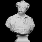 Alexandre Dumas Bust | French Author Statue | Classic Literature Decor | 12k Resin or Marble composite