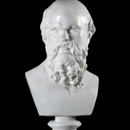 Bust of Socrates | Greek Philosopher Statue | Stoic Philosophy Decor | 12k Resin or Marble composite