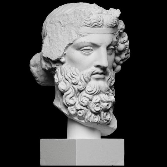 Head of Dionysus Bust | Greek God of Wine | Bacchus Mythology Decor | 12k Resin or Marble composite