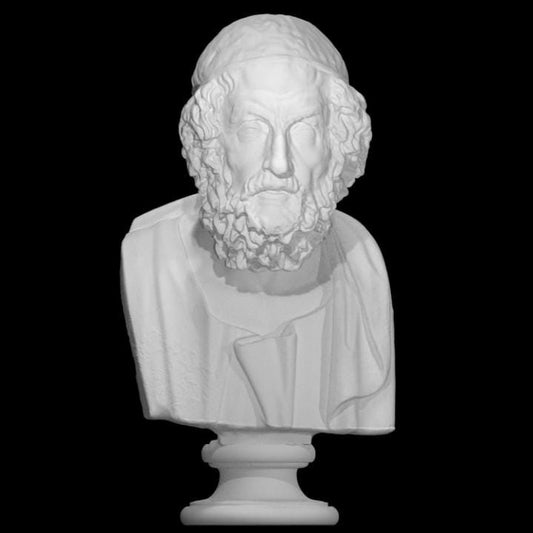Bust of Homer | Blind Greek Poet | Iliad & Odyssey Author | 12k Resin or Marble composite