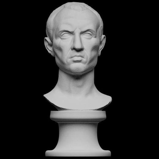 Julius Caesar Bust | Roman Dictator Statue | Ancient Rome Decor | 12k Resin or Marble composite