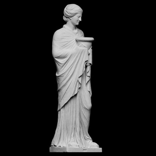 Priestess or Muse Statue | Ancient Greek Art | Spiritual Altar Figure | 12k Resin or Marble composite
