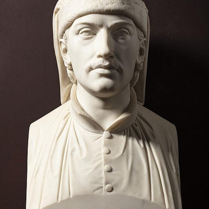 Leonardo Fibonacci Bust | Mathematician Statue | Golden Ratio Art | 12k Resin or Marble composite PLA