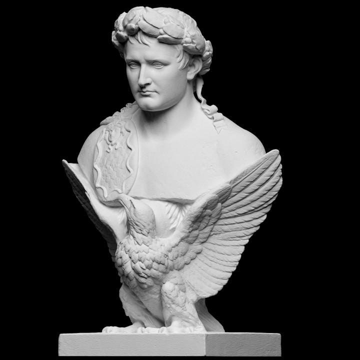 Napoleon Bonaparte Bust | French Emperor Statue | Neoclassical Decor | 12k Resin or Marble composite PLA