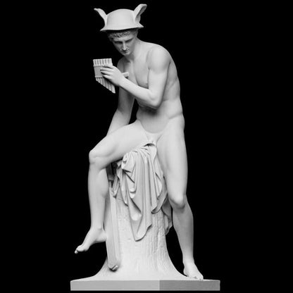 Mercury and Argus Statue | Greek Myth by Thorvaldsen | Roman God Hermes | 12k Resin or Marble composite PLA