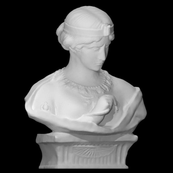 Cleopatra Bust | Last Queen of Egypt Statue | Roman History Decor | 12k Resin or Marble composite PLA