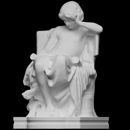 The Youth of Aristotle Bust | Young Philosopher Statue | Plato's Academy | 12k Resin or Marble composite PLA