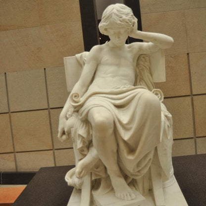 The Youth of Aristotle Bust | Young Philosopher Statue | Plato's Academy | 12k Resin or Marble composite PLA