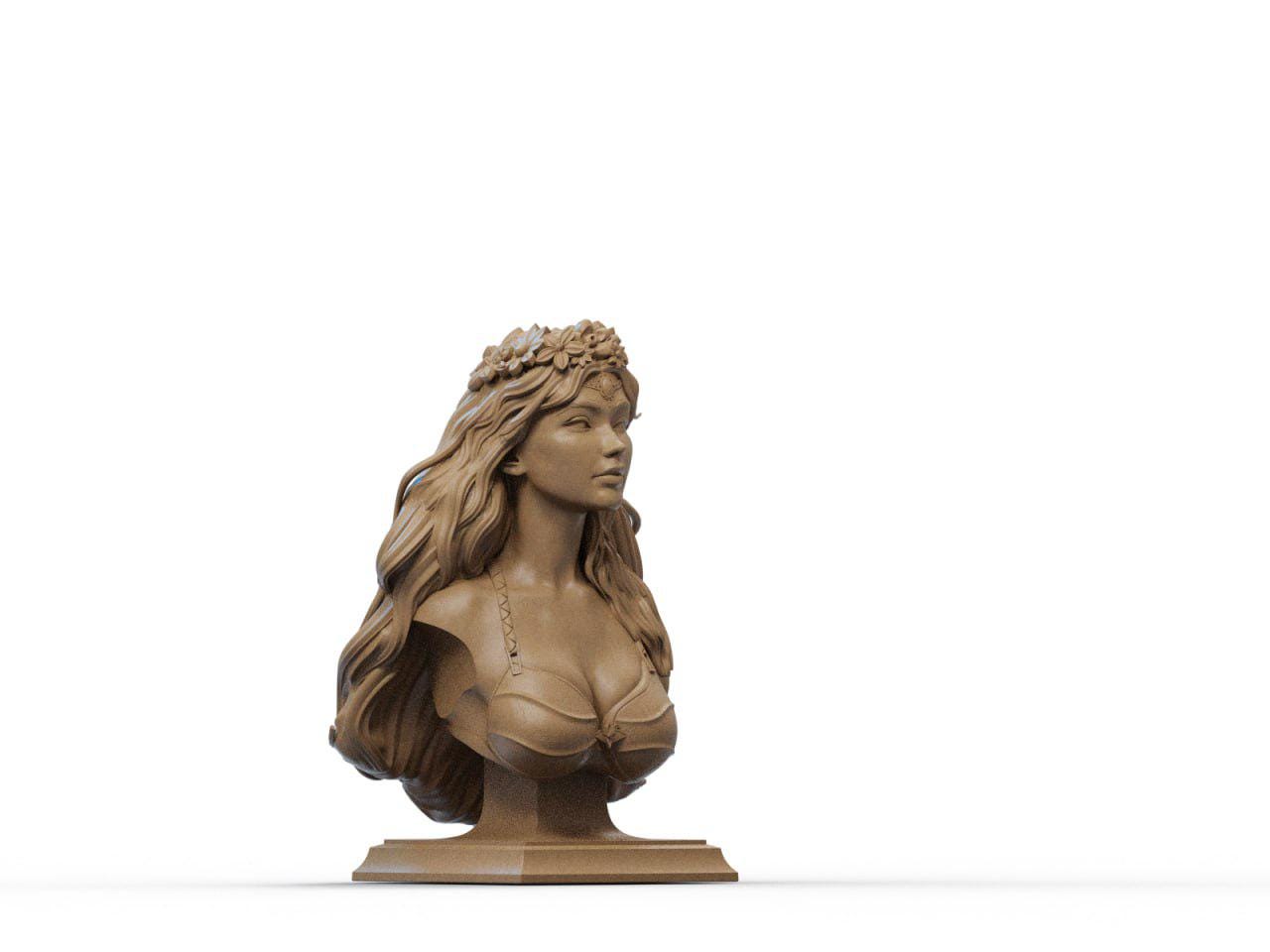 Artemis Bust | Greek Goddess of the Hunt |  Mythology Art | 12k Resin or Marble composite PLA