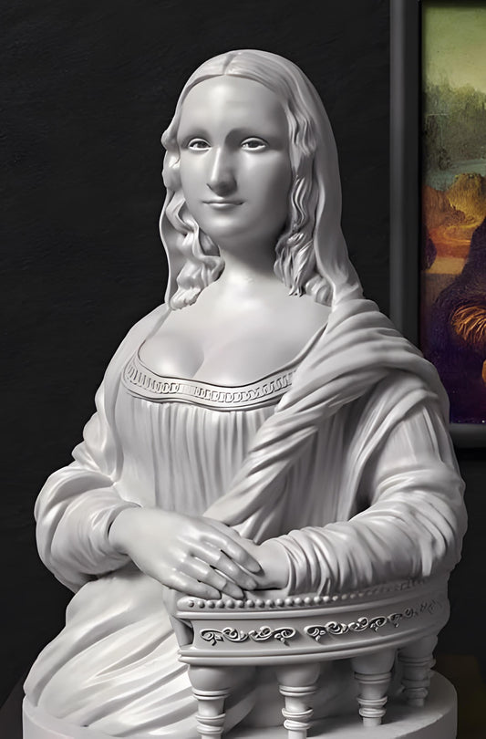 Mona Lisa Bust | 3D Statue from da Vinci's Painting | Renaissance Art | 12k Resin or Marble composite PLA