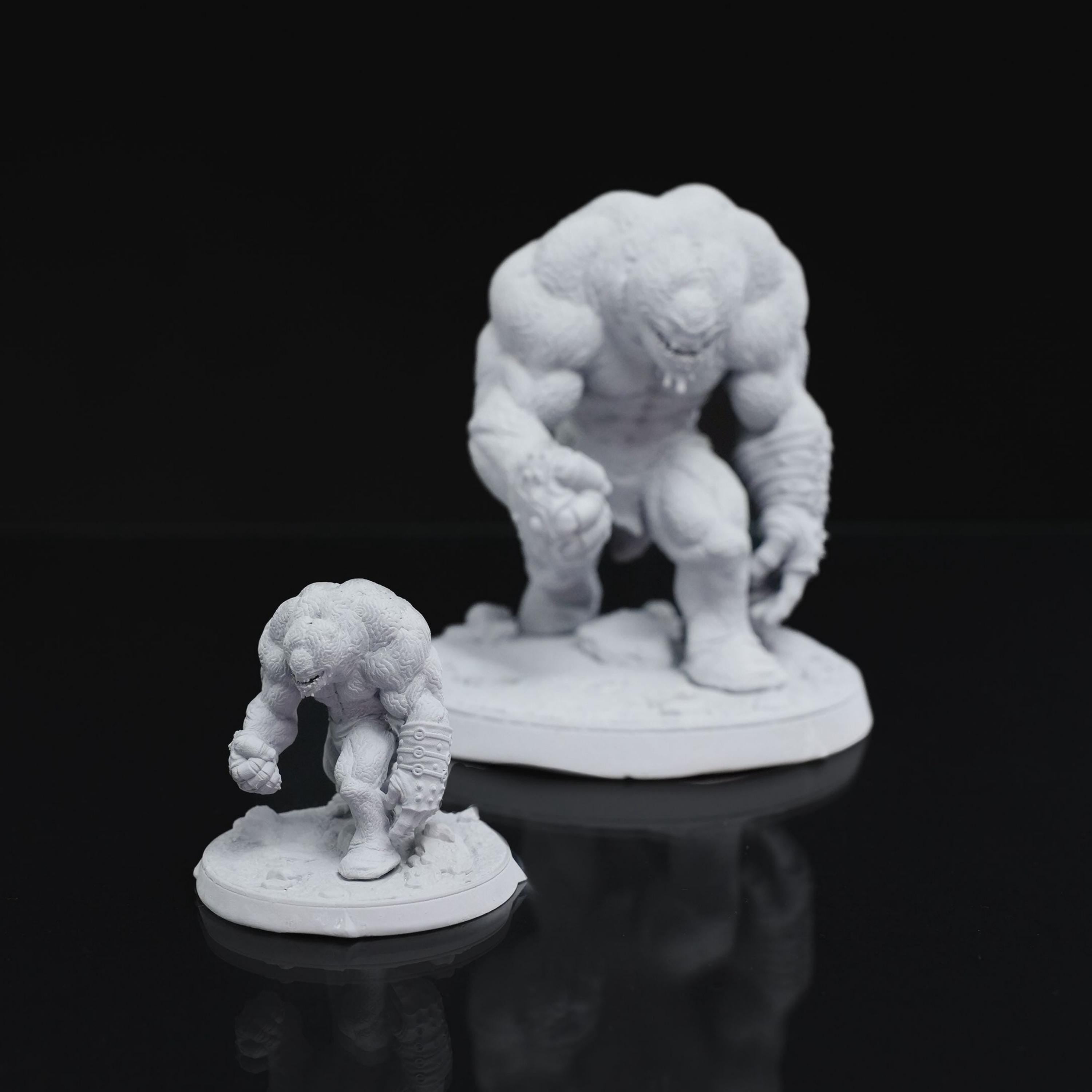 12K Resin Brain Golem Miniature: D&D Boss Monster, Unpainted