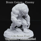 12K Resin Brain Golem Miniature: D&D Boss Monster, Unpainted