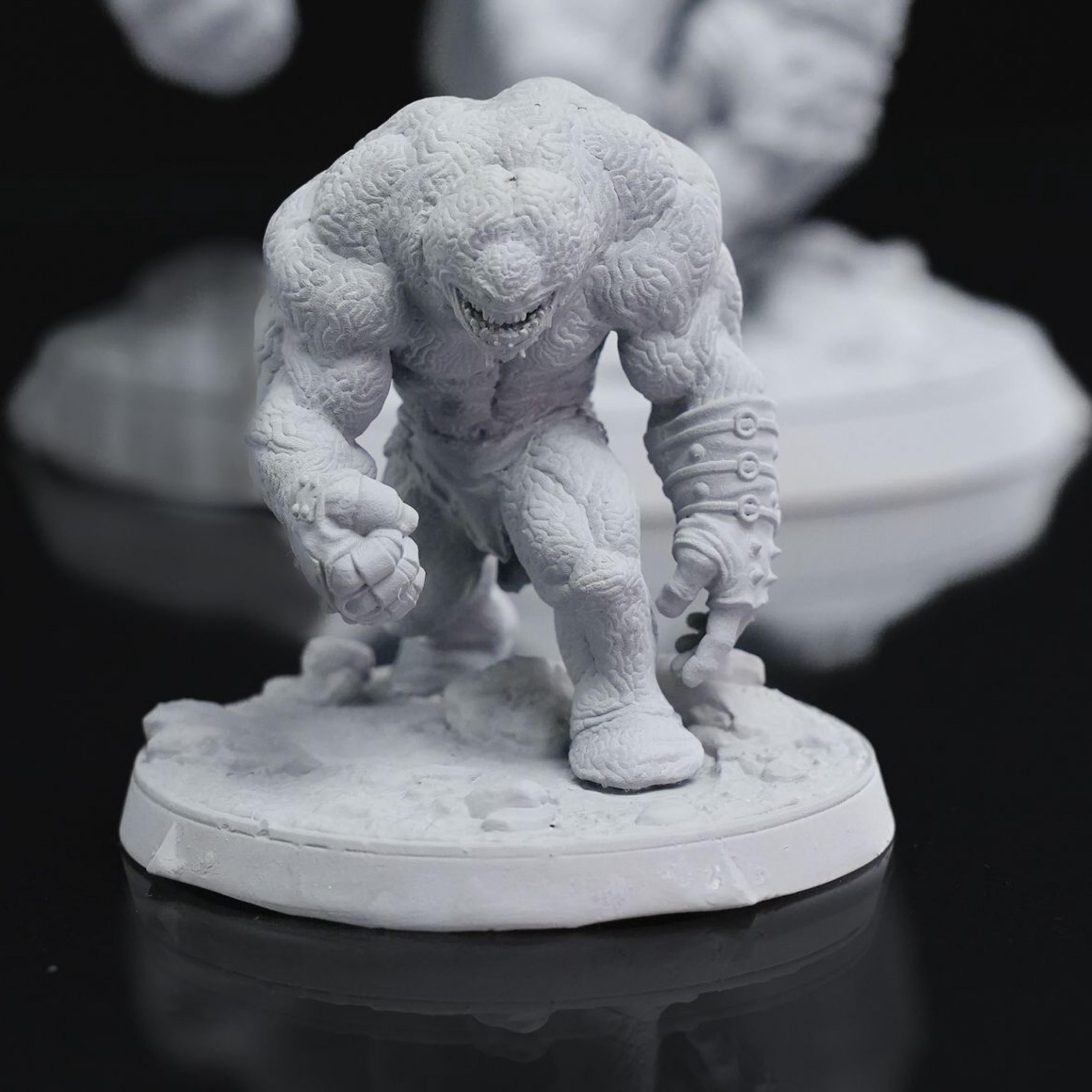 12K Resin Brain Golem Miniature: D&D Boss Monster, Unpainted