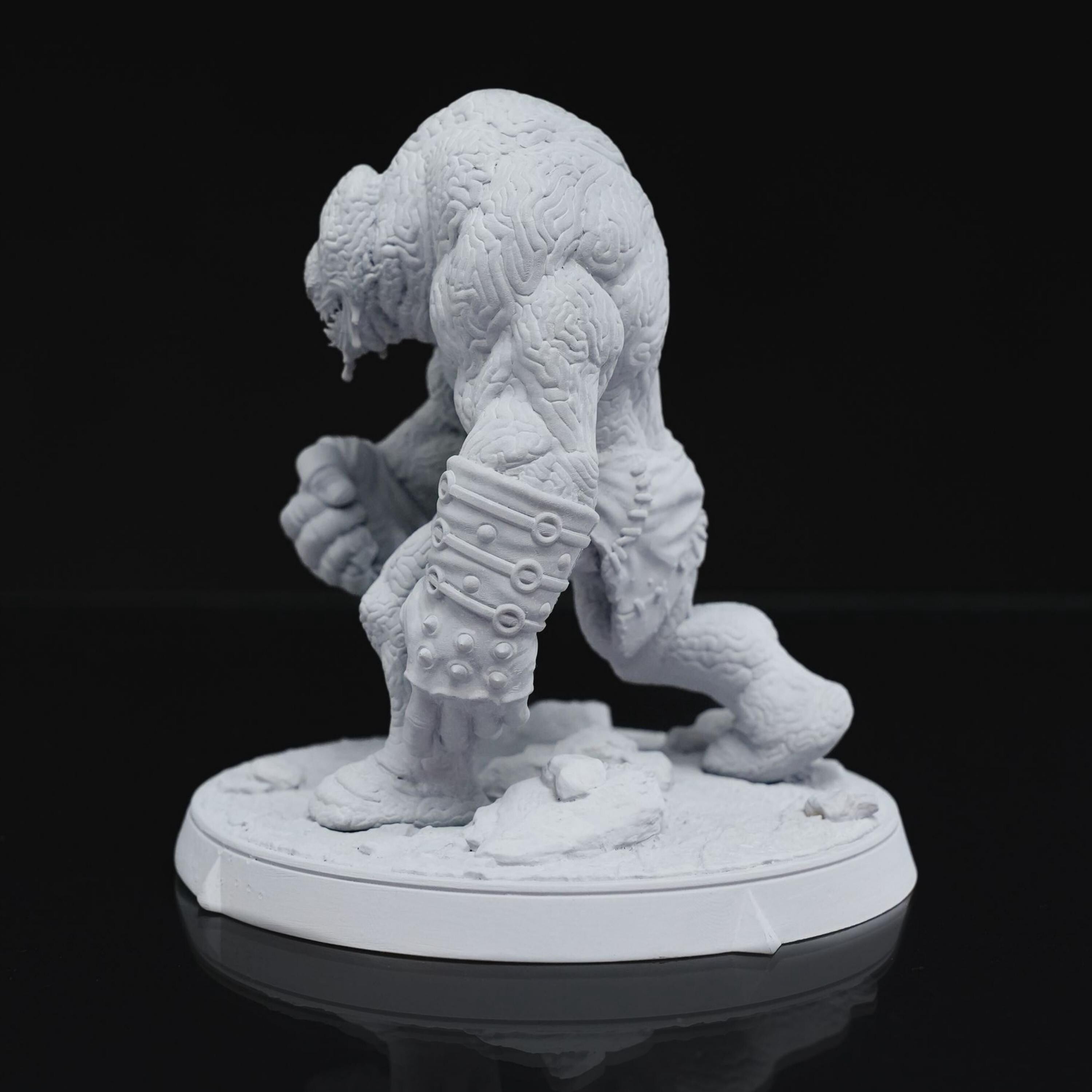 12K Resin Brain Golem Miniature: D&D Boss Monster, Unpainted