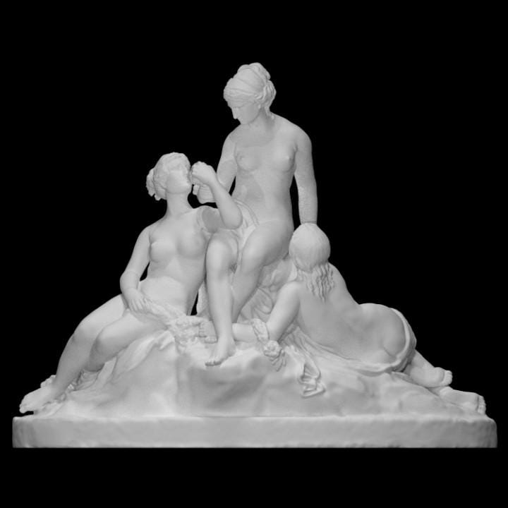 The Three Graces Statue by Canova | Neoclassical Mythology Art | The Charites | 12k Resin or Marble composite PLA
