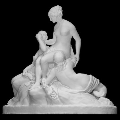 The Three Graces Statue by Canova | Neoclassical Mythology Art | The Charites | 12k Resin or Marble composite PLA