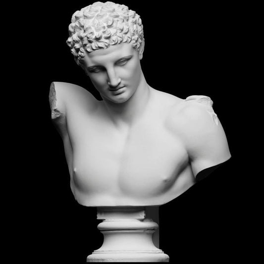 Huxley Hermes Bust | Modern Greek God Statue | Custom Mythology Art | 12k Resin or Marble composite PLA